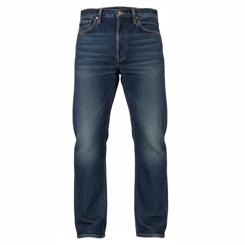 Rustler Jeans Mens 32X32 Blue Dark Wash Denim Straight Leg Regular Fit 87620SR